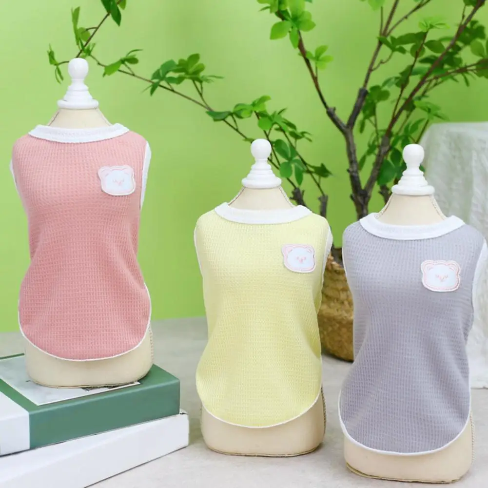 

Puppy Spring Vest Soft Non-irritation Round Neck Washable Dog Jumpsuit Dog Garment Dog Spring Vest Dog Jumpsuit