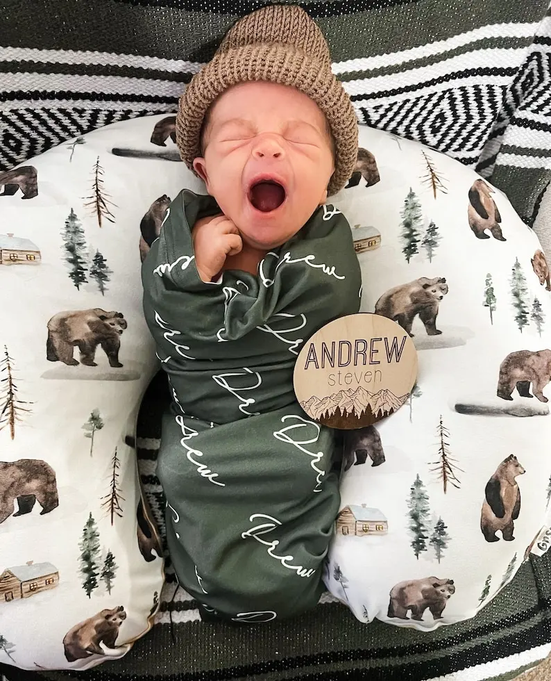 

Baby Name Swaddle Newborn Name Swaddle Personalized Baby Name Swaddle Hospital Blanket Baby Shower Gift Custom Baby Gift
