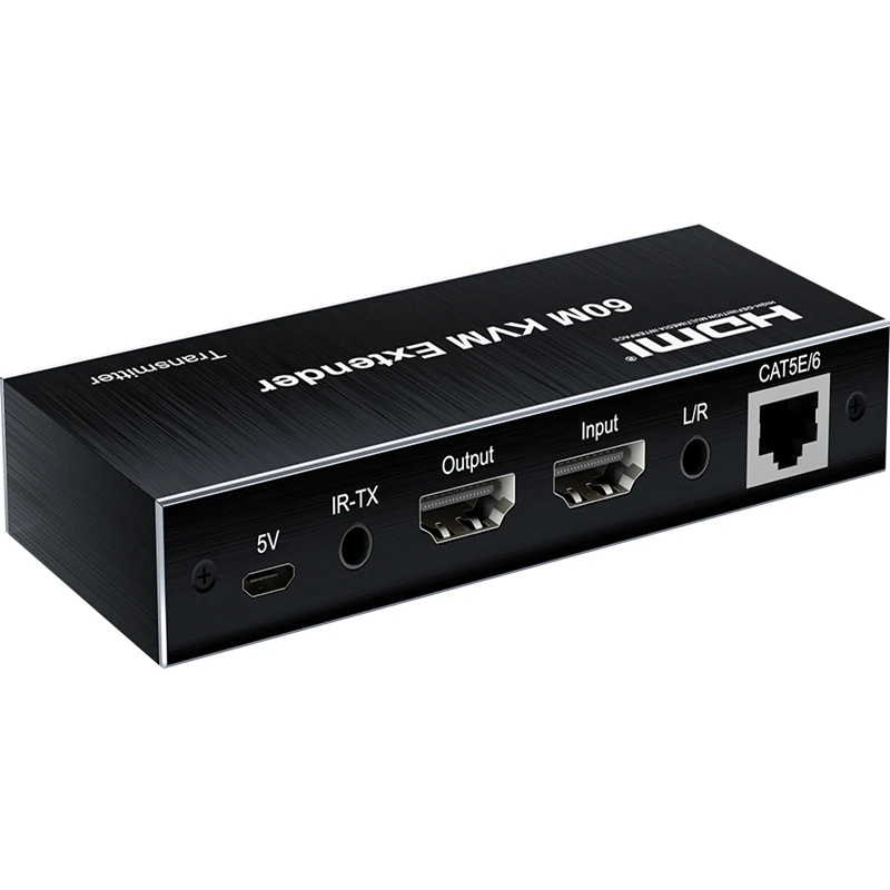 

60 м HDMI KVM удлинитель 1080p по Cat5e/6 Ethernet-кабель 1080P видео конвертер для PS5 переключатель ПК к ТВ монитору USB клавиатура мышь