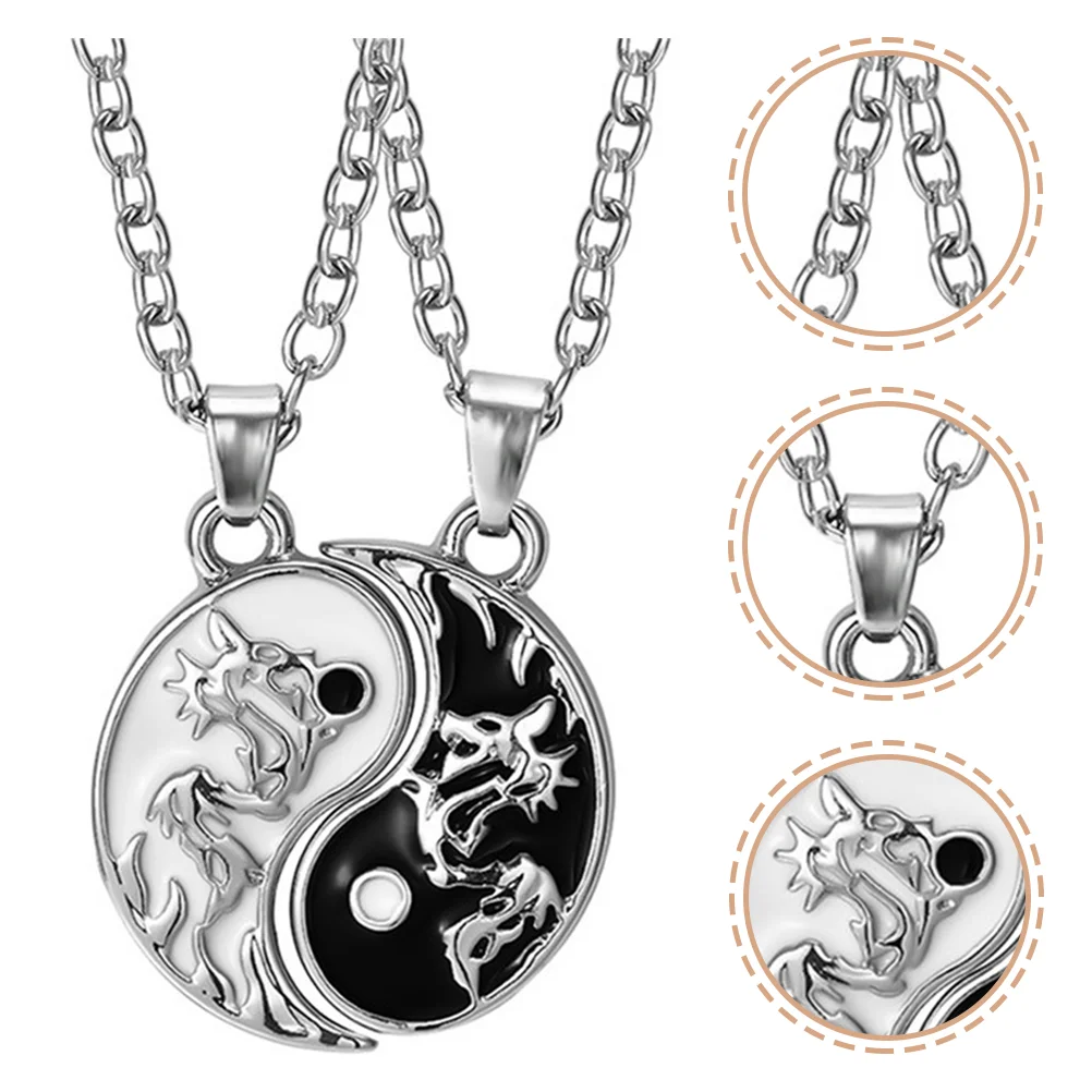 

Necklace Love Couple Valentine Gift Jewelry Yang Men Man Suit Pendant European American Necklaces Him Her Matching Lover