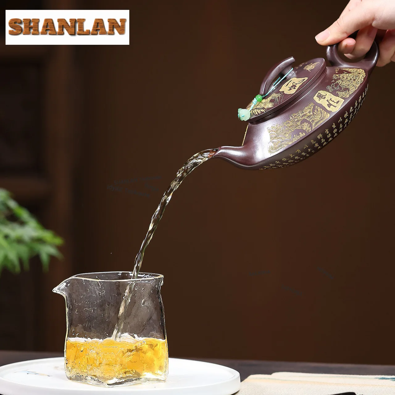 Фото Чайник из исинской глины ручной работы, 400 мл, из натуральной красной глины, китайский чайный набор из глины цзыша, посуда для чаепития, подарки №2