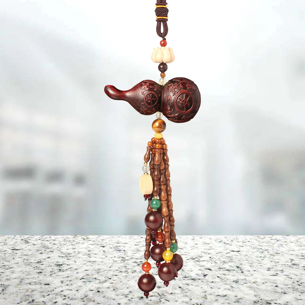 

Car Charms Rear View Mirror Car Ornament Chinese Decor Gourd Pendant Car Pendant Brass Gourd Natural Car accessories