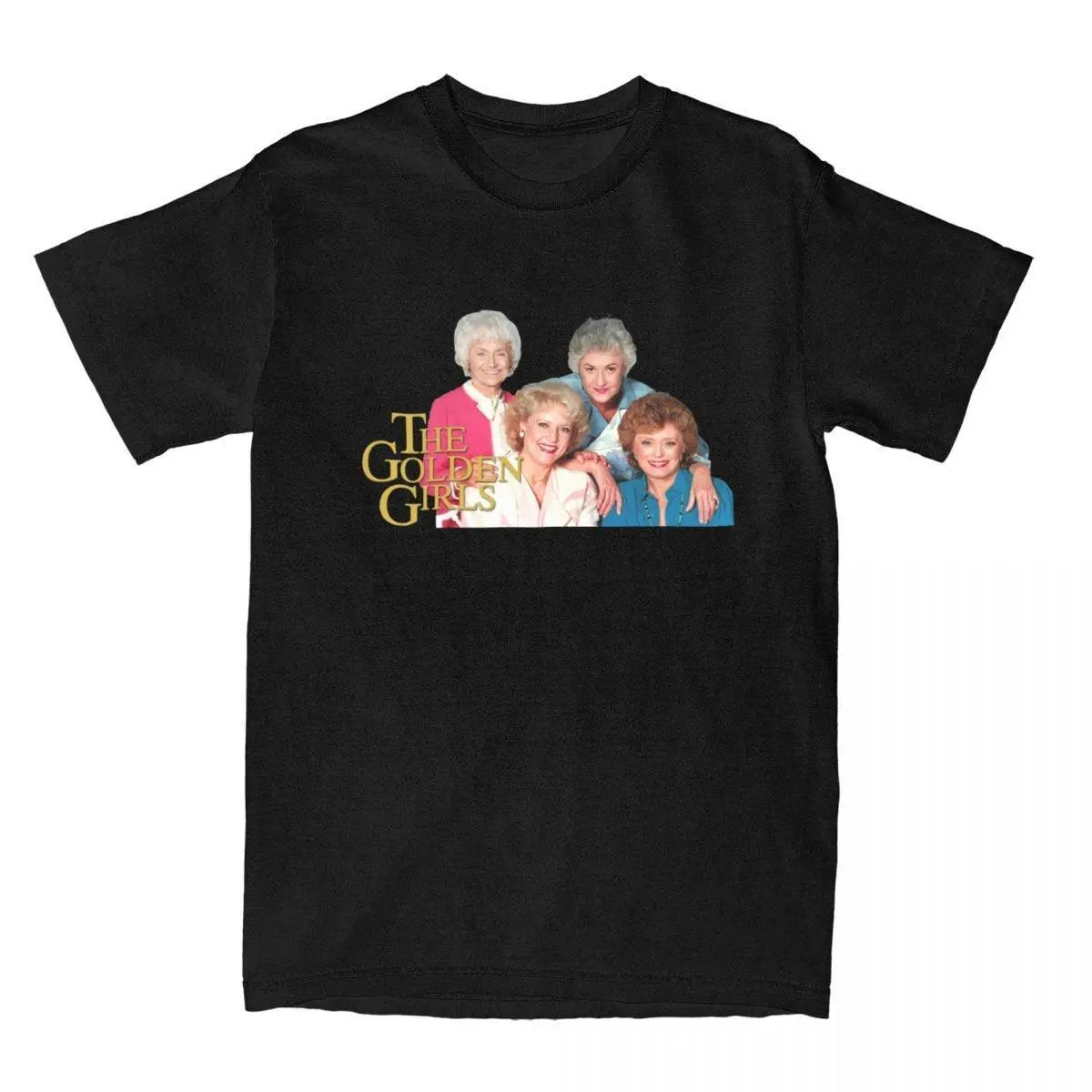 Men T-Shirt The Golden Girls Betty White Fashion Pure Cotton Tee Shirt Short Sleeve Tv T Shirts Round Neck Clothes 4XL 5XL 6XL