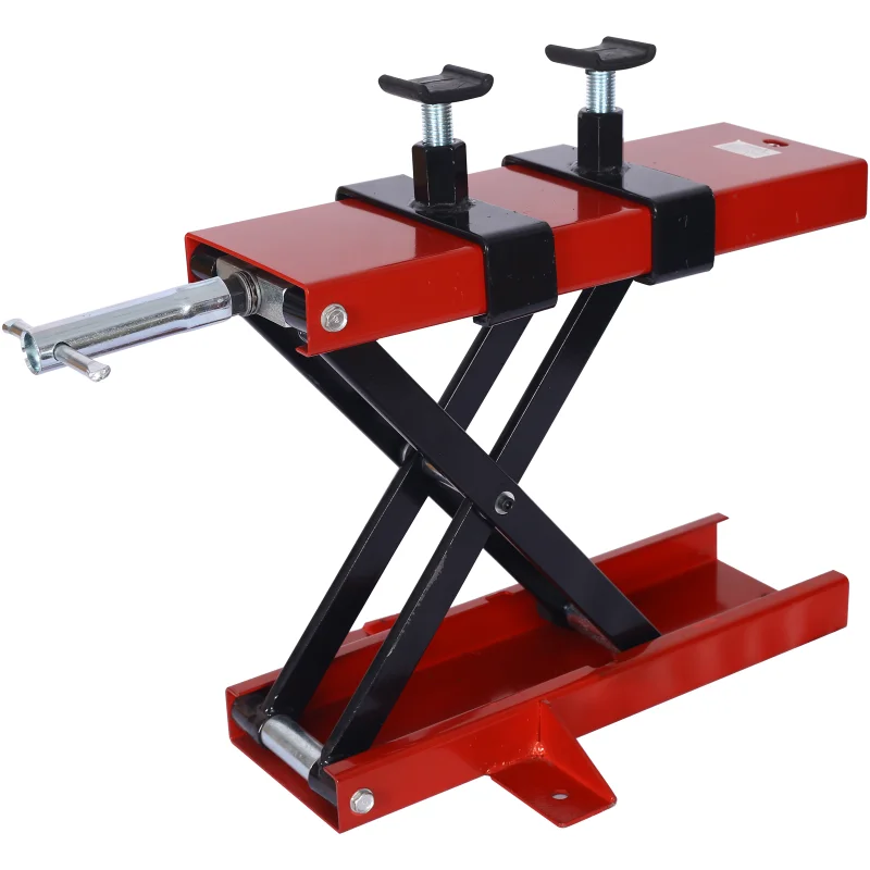 

[Flash Deal]MOTORCYCLE LIFT JACK 1100lbs Motorcycle Off-road Bike Scissor Center Jack Lift Repair Wide Stand Bike Multi-Function