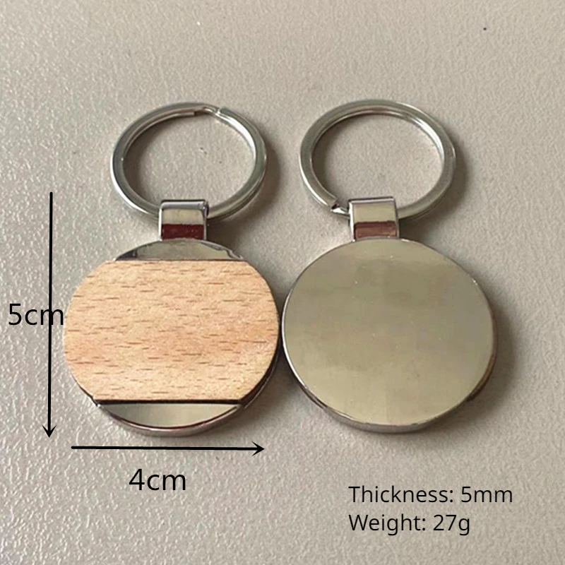 Metal Wood Keychain Heart Shaped Wooden Key Ring Engrave Custom Keyring Personalized Lettering Blanks DIY Factory Wholesale Bulk