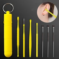 7pcsset ear wax pickers stainless steel earpick wax remover curette ear pick cleaner ear cleaner spoon care ear clean