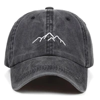 mountain washed cotton baseball cap for men fashion women embroidery snapback hip hop caps gorras hombre outdoor sports dad hat