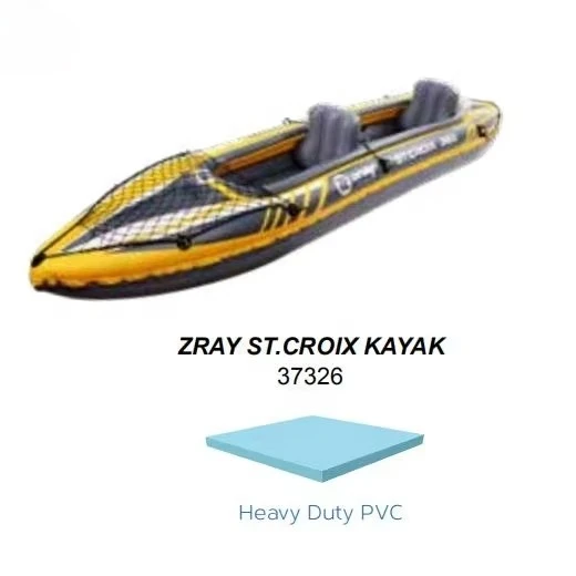 Фото Производство оптовой продажи Zray двойное надувное каноэ 350 см * 78 см * 52 см рыбная лодка ПВХ надувной каяк для 2 человек №3
