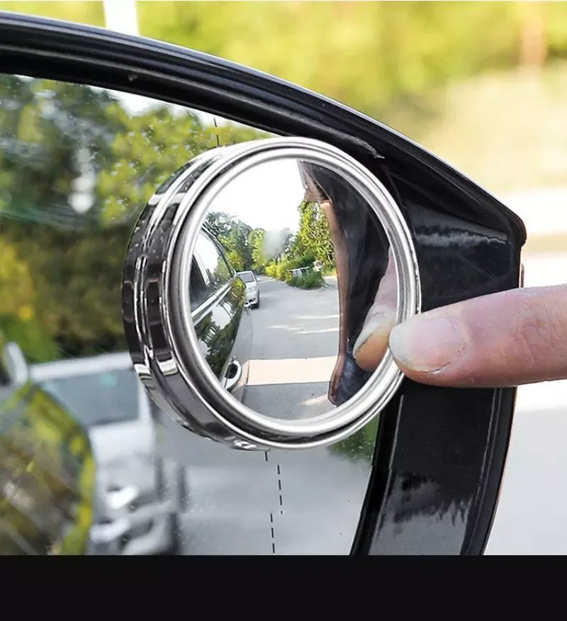 

Pcs Car Round Blind Spot Mirror Frame Convex Wide-angle Adjustable Clear Rearview Auxiliary Mirror Driving Safety Parking