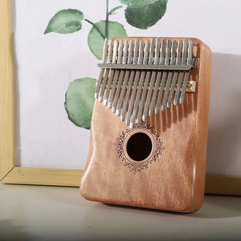 Kalimba 17 Key Thumb Piano High Quality Mahogany African Sanza Mbira Kalimba Portable Brown Deer Finger Music Instrument Gift