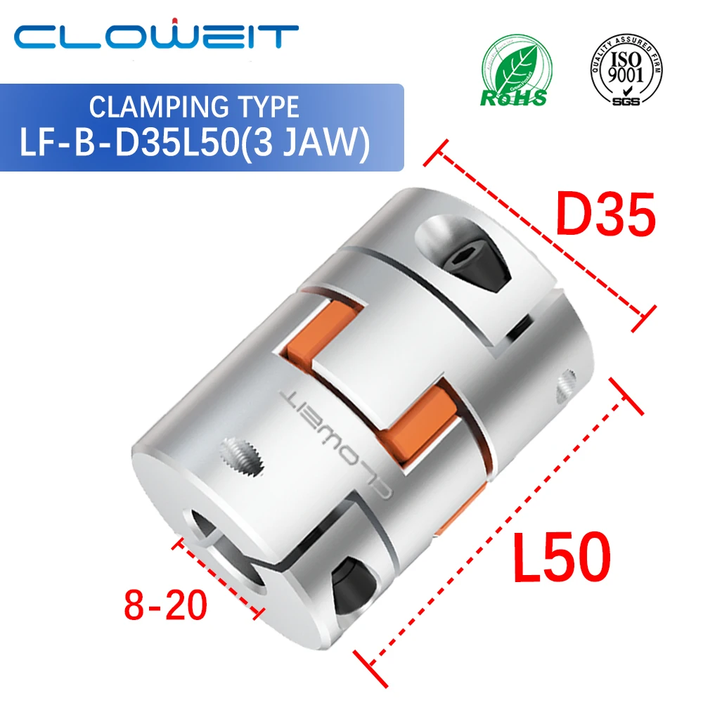 

Муфты серводвигателя LF D35L50 3-кулачковые 8-20 мм