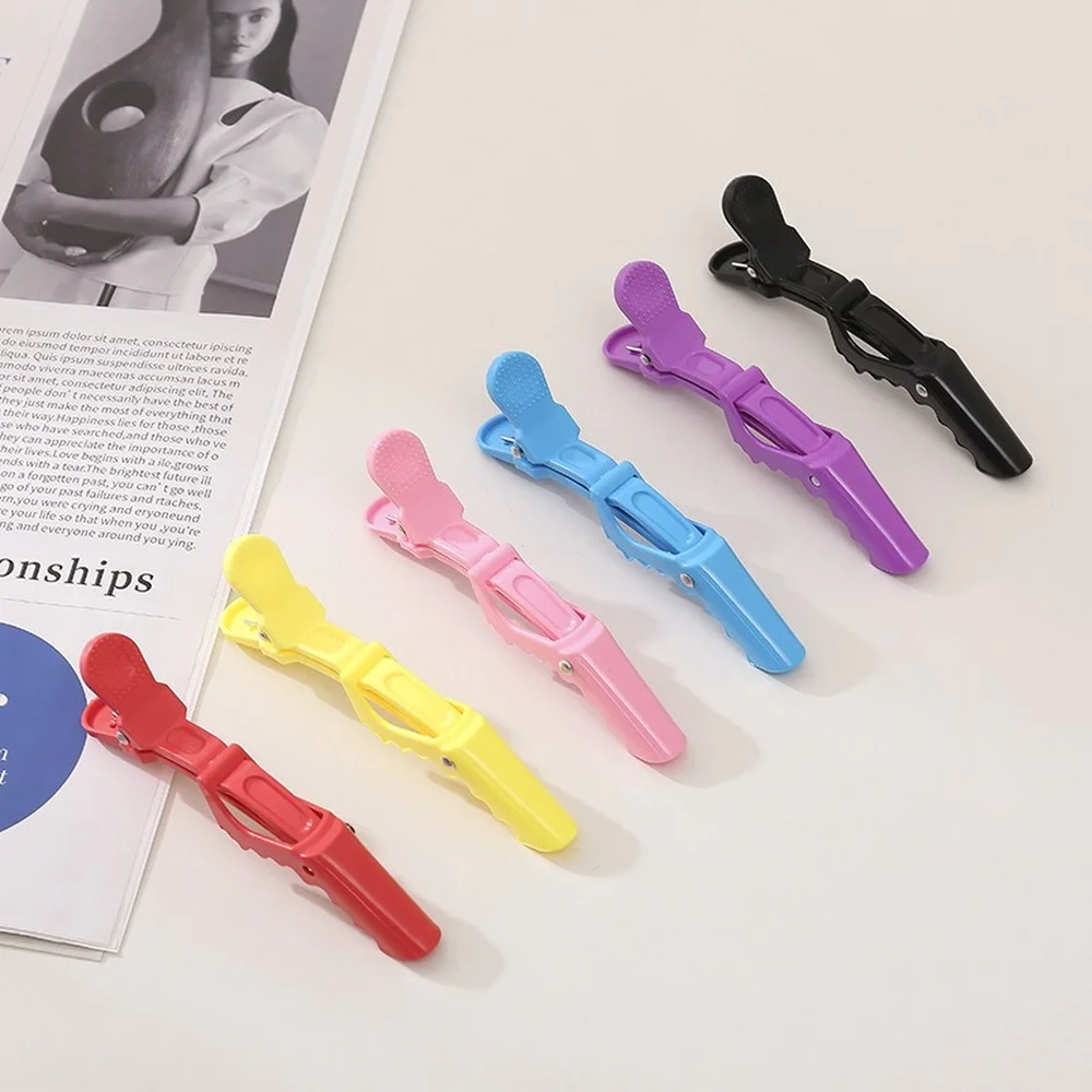 

6pcs/lot Plastic Hair Clip Hairdressing Clamps Claw Section Alligator Clips Grip Barbers For Salon Styling Hair Accessories