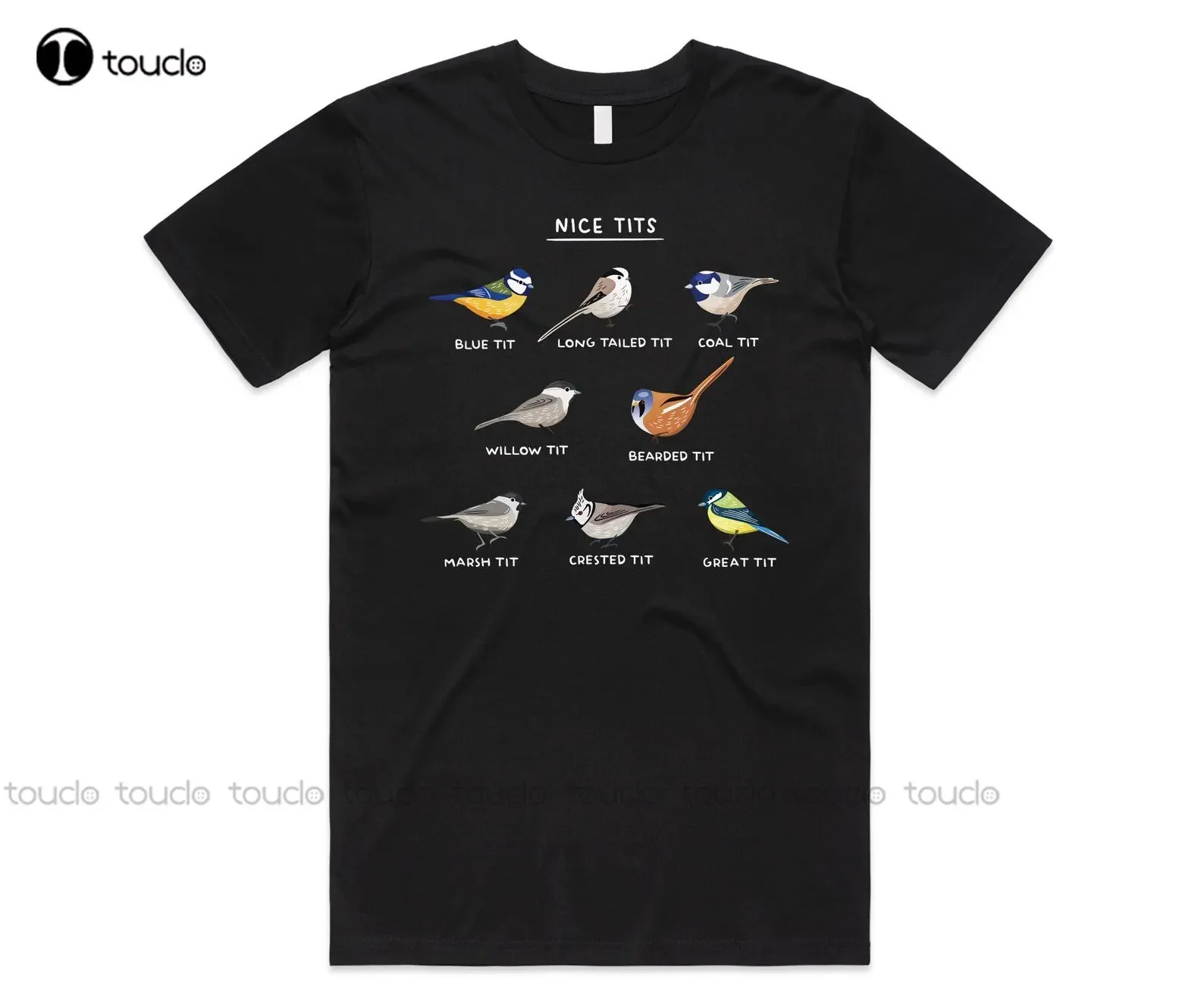 Nice Tits T-Shirt Tee Top Funny Bird Watching Gift Men Dad Birder Birding Shirts For Big And Tall Custom Xs-5Xl