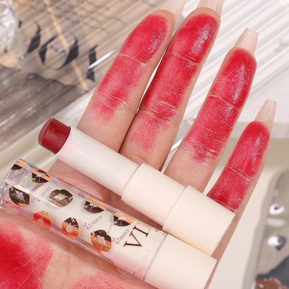 Твердая Глянцевая губная помада Желейная зеркальная выцветает линии губ