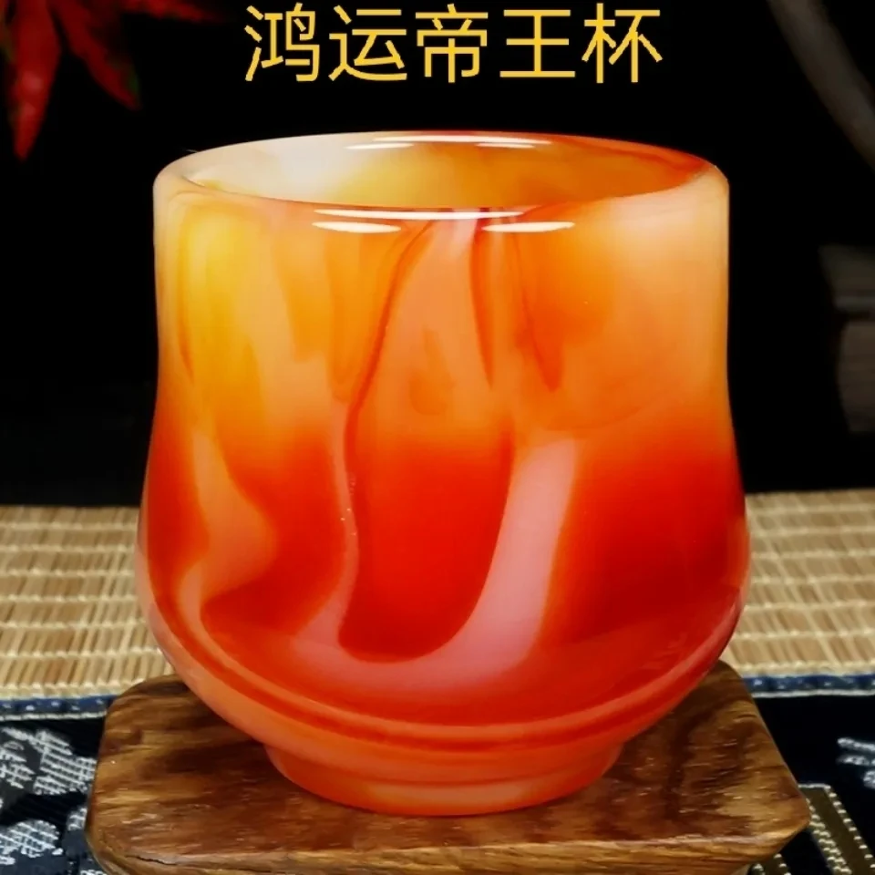 

Чайный набор из красного агата и нефрита