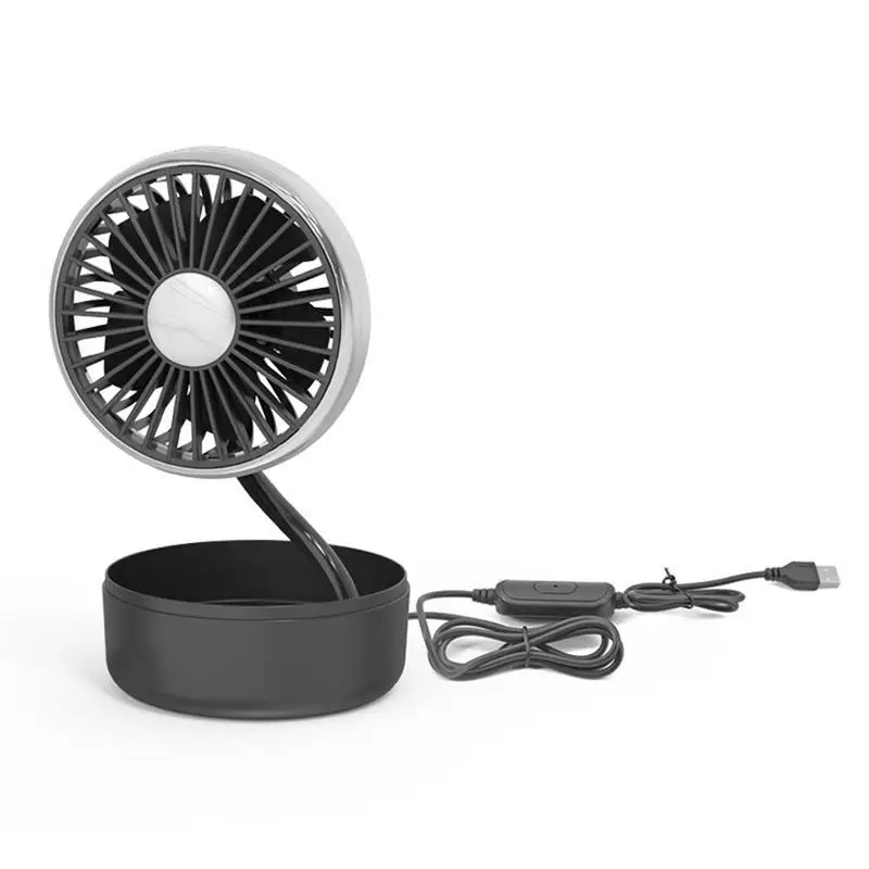 

Car Fan Usb 360 Degree Rotation Electric Car Cooling Fan Portable Electric Vehicle Fan Low Noise Automobile Vehicle Cooling Fan