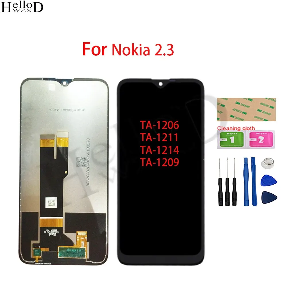 

100% протестированный рабочий ЖК-дисплей для Nokia 2,3 TA-1211 TA-1214 TA-1206 TA-1209, ЖК-дисплей с сенсорным экраном и дигитайзером в сборе, детали
