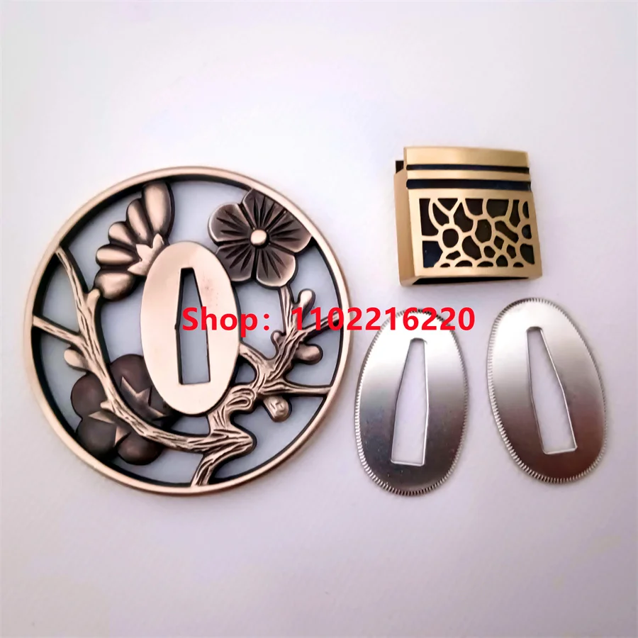 Красивая защитная накладка Tsuba Guard Habaki Seppa медный однотонный латунный материал