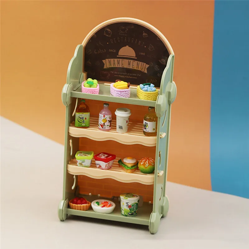 

1:12 Dollhouse Miniture Shelf Dining Rack Kitchen Decoration Accessories Toy