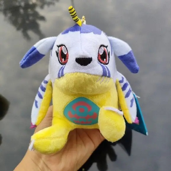 Фото Набор плюшевых ключей Digimon Adventure 12 см - Agumon Gabumon Piyomon Gomamon Patamon Tailmon, сумка, подвески для фанатов, подарки на день рождения №3