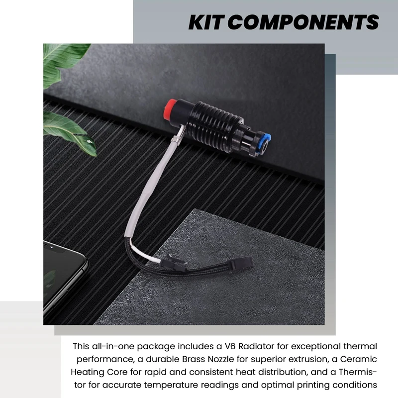 Для E3D Revo Hotend Kit V6 радиатор латунное сопло керамический термистор с