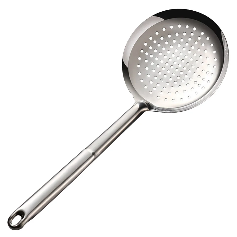 

1 pc Slotted Scoop Stainless Steel Handle Kitchen Utensil Serving Colander Strainer for Noodles Dumplings