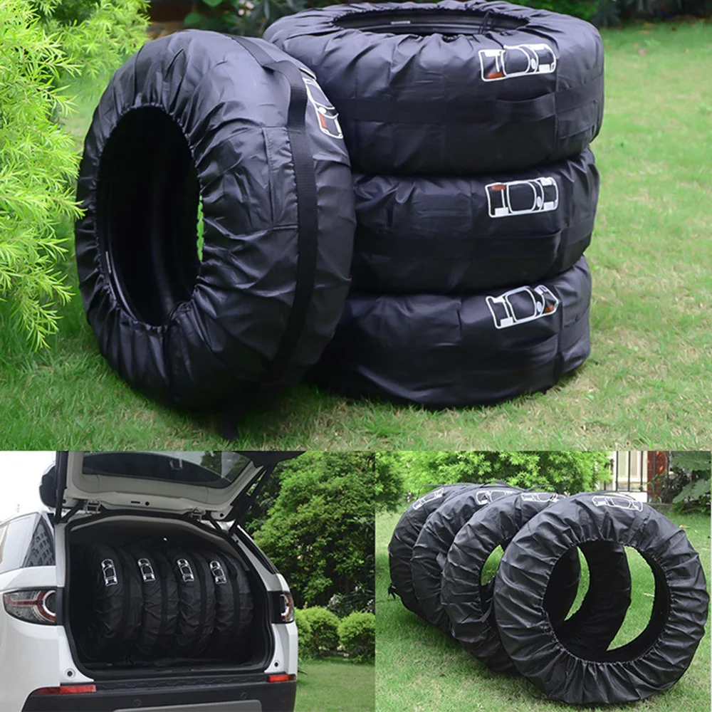 

Универсальный 4 шт./лот чехол для автомобильных запасных шин, чехлы для автомобильных колес, сумки для хранения автомобильных шин, защита ко...