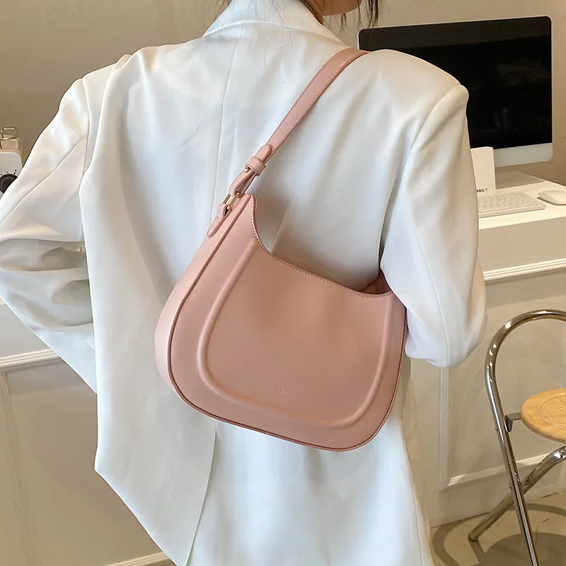 Jin Mantang Shoulder Bags For Women Solid Color PU Leather 2023 Spring Trend Handbags Lady Designer Small Crossbody Purse