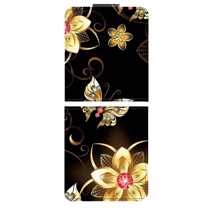 Модный кожаный флип-чехол для Samsung ZFlip 5 6 5G сумка-держатель карт-кошелька Galaxy Z Flip6