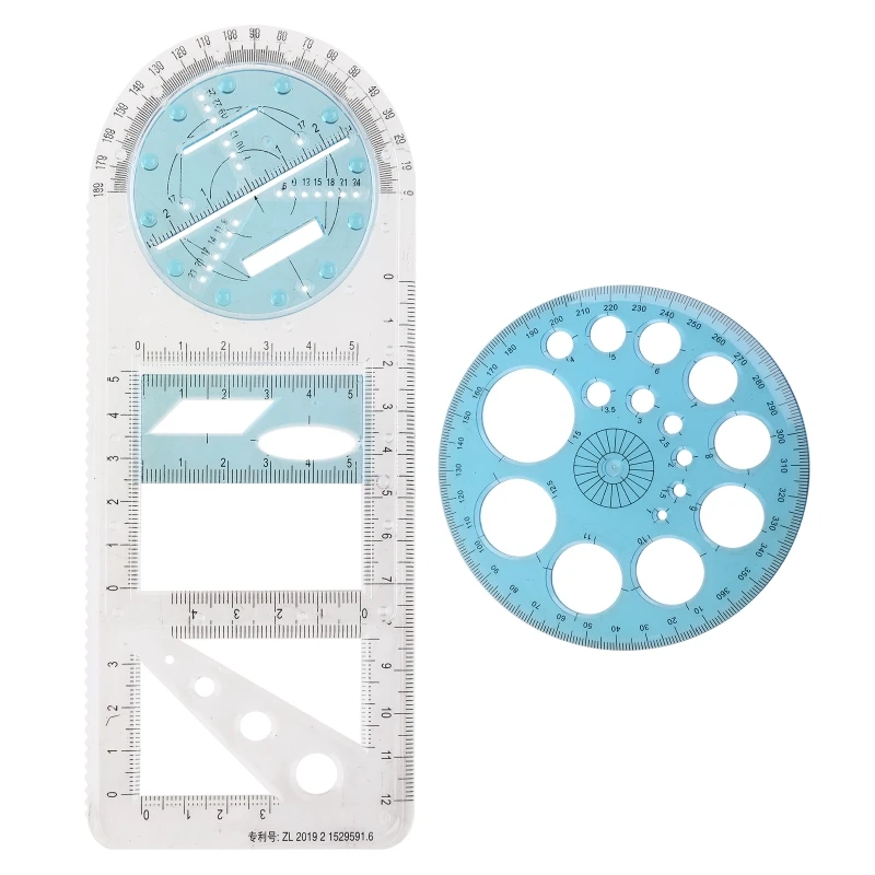 

Многофункциональная Геометрическая линейка, Круглый транспортир, 360 градусов, измерительный инструмент для школьников и студентов, инструменты для рисования для младших и старших классов