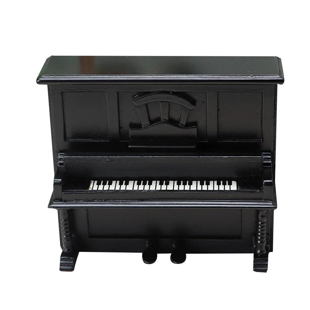 

Small Dollhouse Piano Miniature Piano Model Wooden House Layout for Girls
