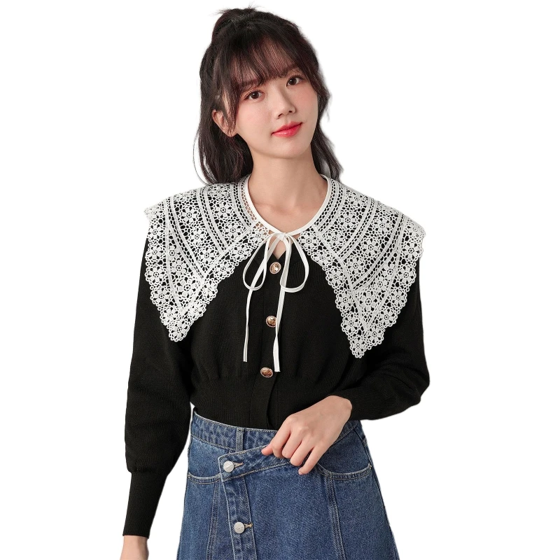 

False Collar Shoulder Embroidery Collar Detachable Collar Venise Lace Neckline