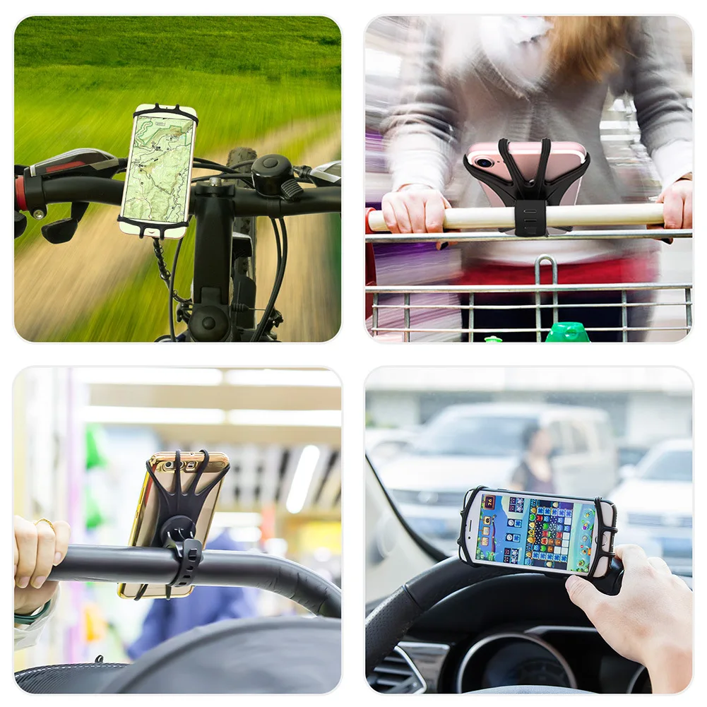 universal motocycle bicycle mobile phone holder for iphone samsung xiaomi huawei cell phone mobile bike handlebar bracket holder free global shipping