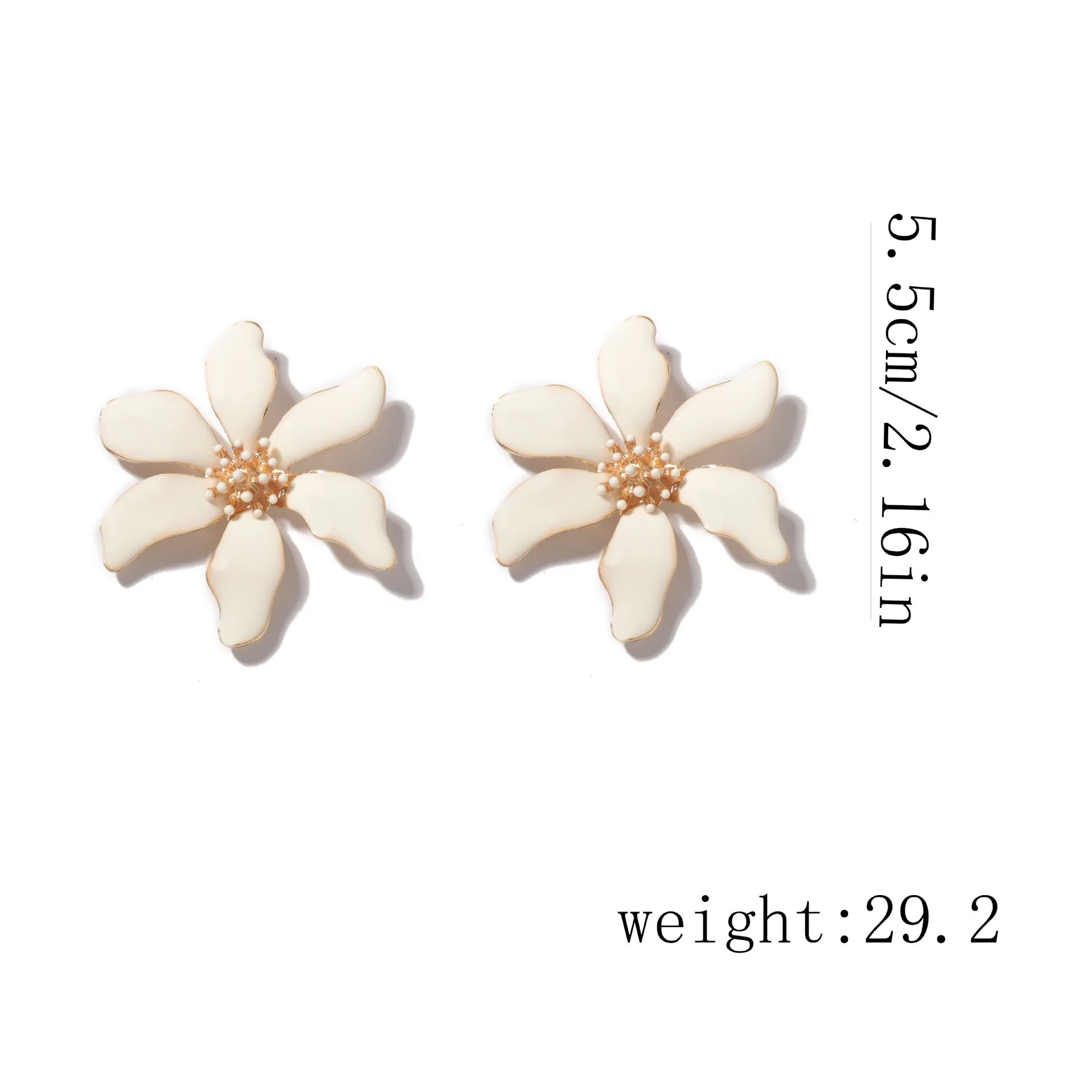 Модные элегантные висячие серьги в виде цветка белые для женщин аксессуары