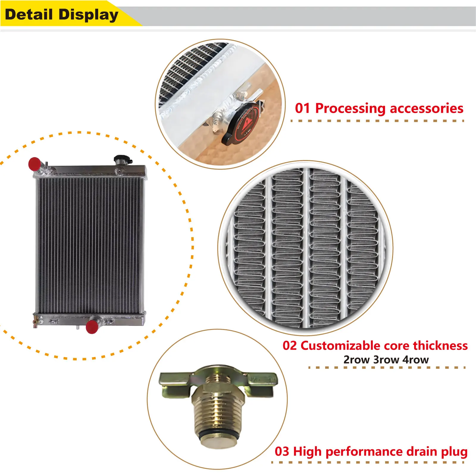 3-рядный алюминиевый радиатор + вентиляторы для Mitsubishi Lancer Evolution 7/8/9 2001-2007 годов