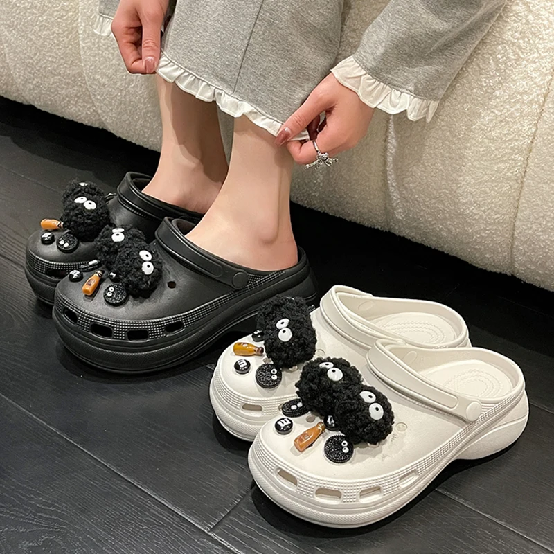 

Cover Toe Shoes Ladies' Slippers Fur Flip Flops Med Luxury Slides Plush Soft Flat Designer Rome PU Cover Toe Flat Shoes Female S