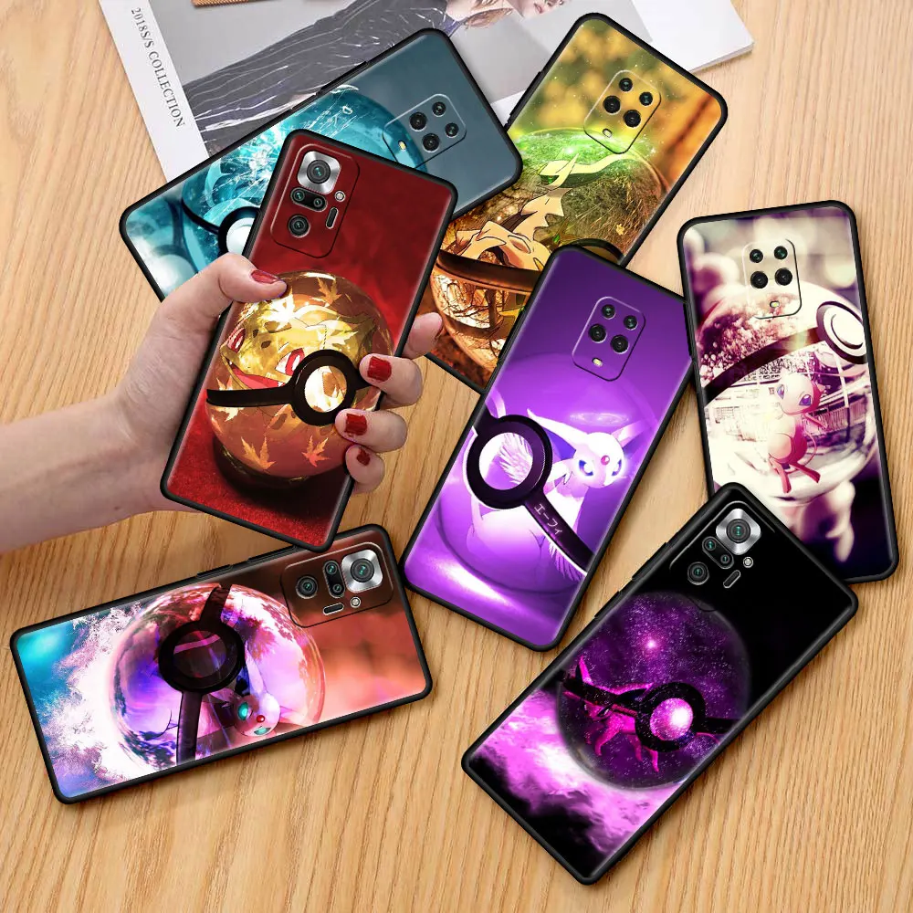 

Case For Xiaomi Redmi Note 11 9S 10 9 8 7 9A 9C 9i K40 8T 10C 9T K50 Silicone Phone Shell Funny Pokemon Anime