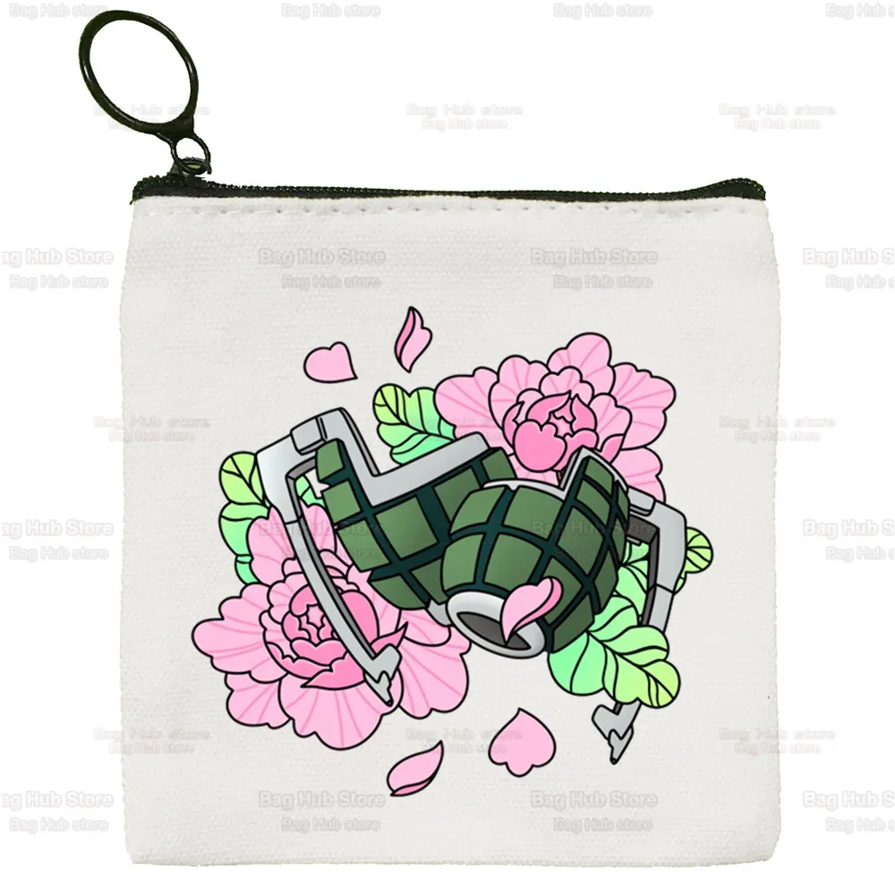 Katsuki Bakugo Simple Canvas Coin Purse My Hero Academia Himiko Toga Cute Cartoon Key Case Lady Bag Coin Storage Bag