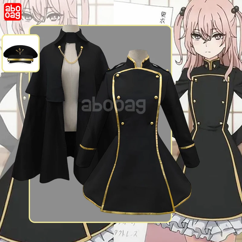 

My Dress Up Darling Cosplay Anime Inui Sajuna Cosplay Costumes Hat Wig Full Set Black Dress Coat Women Uniforms Halloween Party