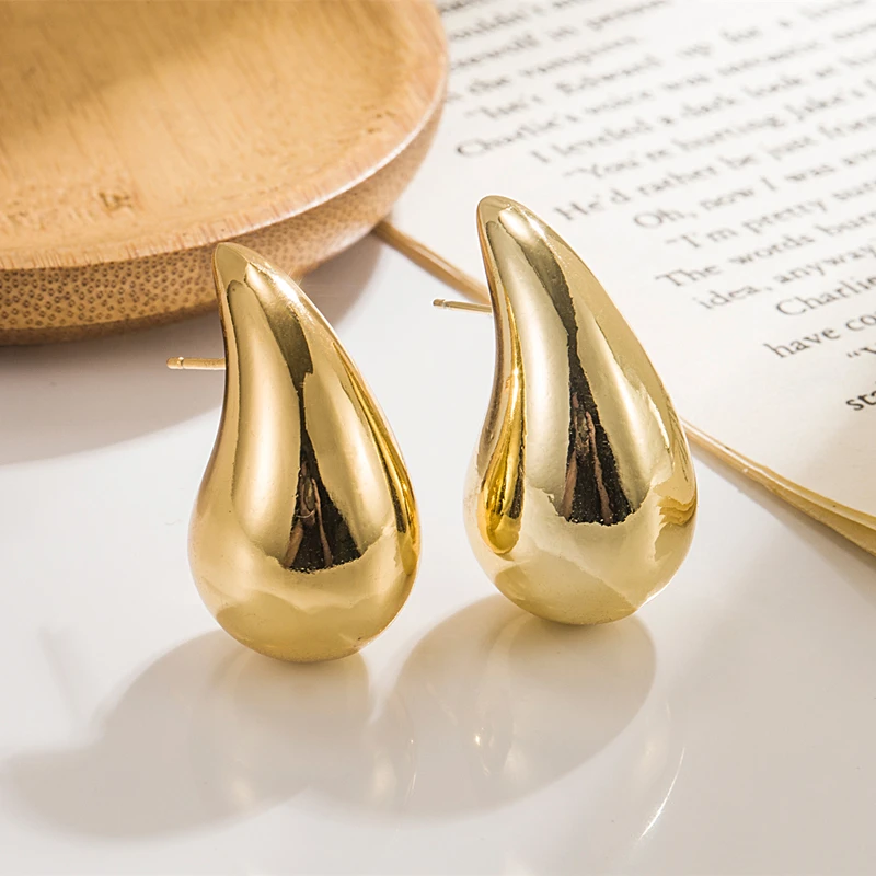 

Новые золотые серьги-капли, уникальный дизайн, французское винтажное гладкое покрытие, 18-каратное золото со всеми ювелирными изделиями, серьги-подвески, высококачественные подарки