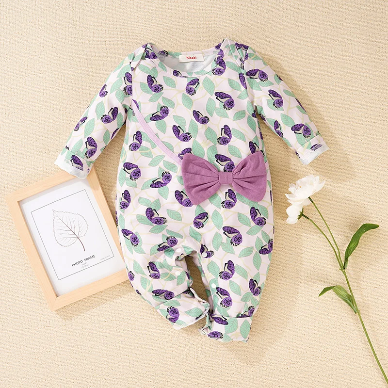 

Детский цветочный комбинезон с длинным рукавом