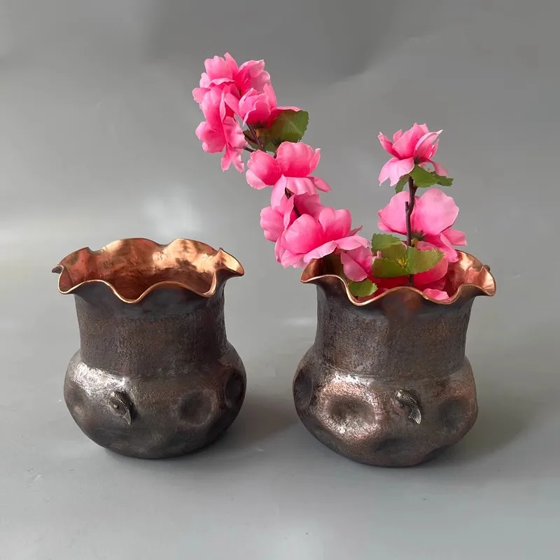 

Ретро медная ваза ручной работы