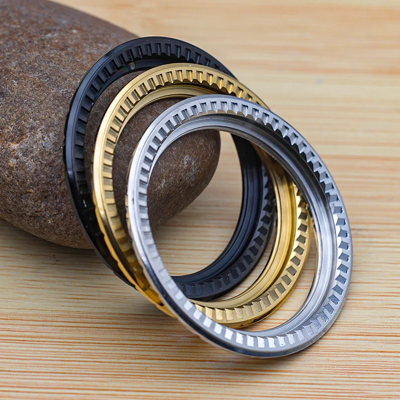 41mm*32mm Wavy Watch Case Steel Ring Plating Seiko Watch Bezel Fits Seiko SKX007 SKX009 SKX011 SRPD Arc Fashion Bezel Polished