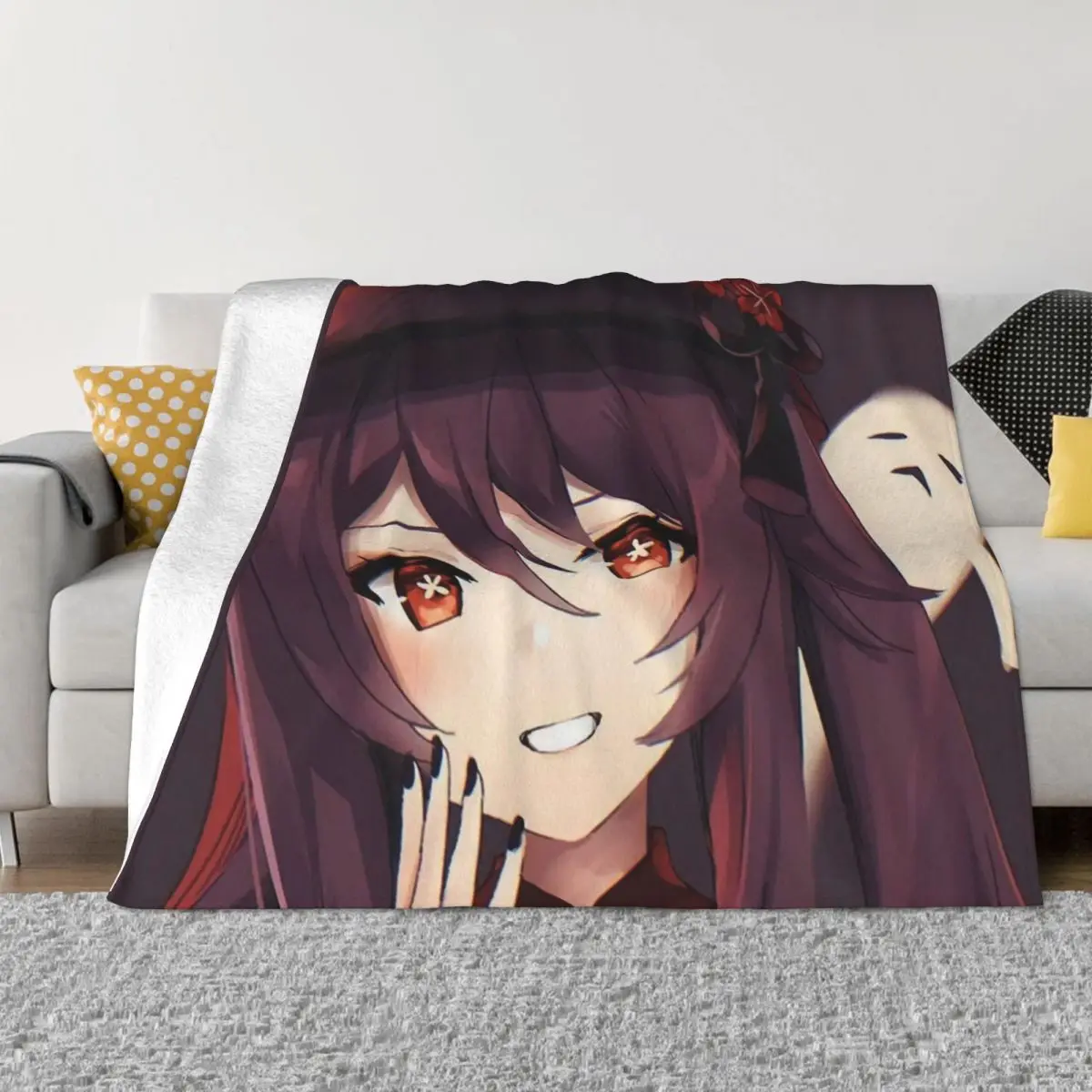 

Ударное одеяло Hutao Genshin, легкие дышащие декоративные покрывала для кровати, роскошное постельное белье, для путешествий