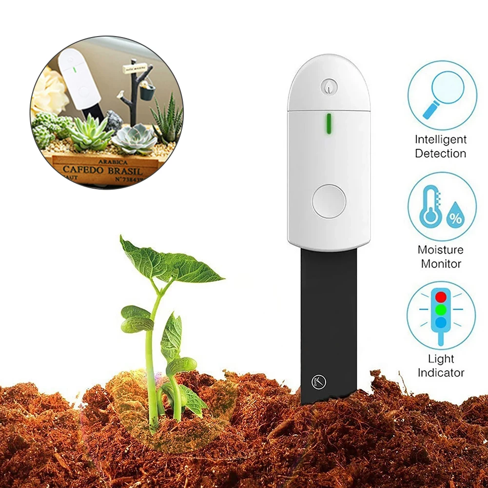 

Soil Moisture Sensor Monitor Plants Moist Testing Tool Soil Electronic Hygrometer Plant Detector Garden Planting Humidity Meter