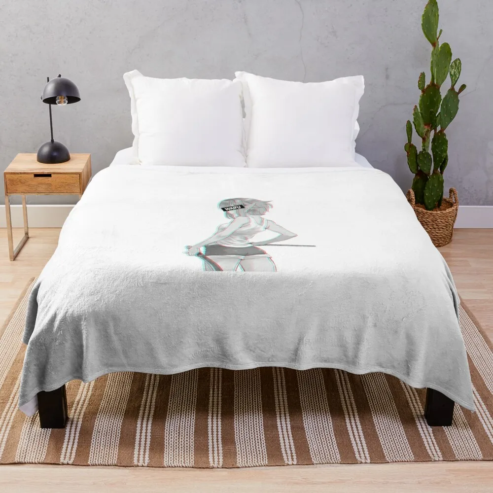 

Blanket Cover Kpop Summer Blue Tile Blanket Danmachi Ryuu Lion Waifu Material Throw Blankets