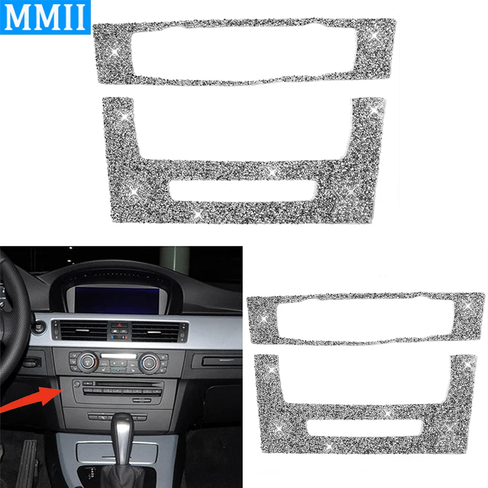 

Для BMW 3 серии E90 E92 2005-2012 Кристальные Стразы кондиционер радио CD панель управления крышка интерьера автомобиля Наклейка