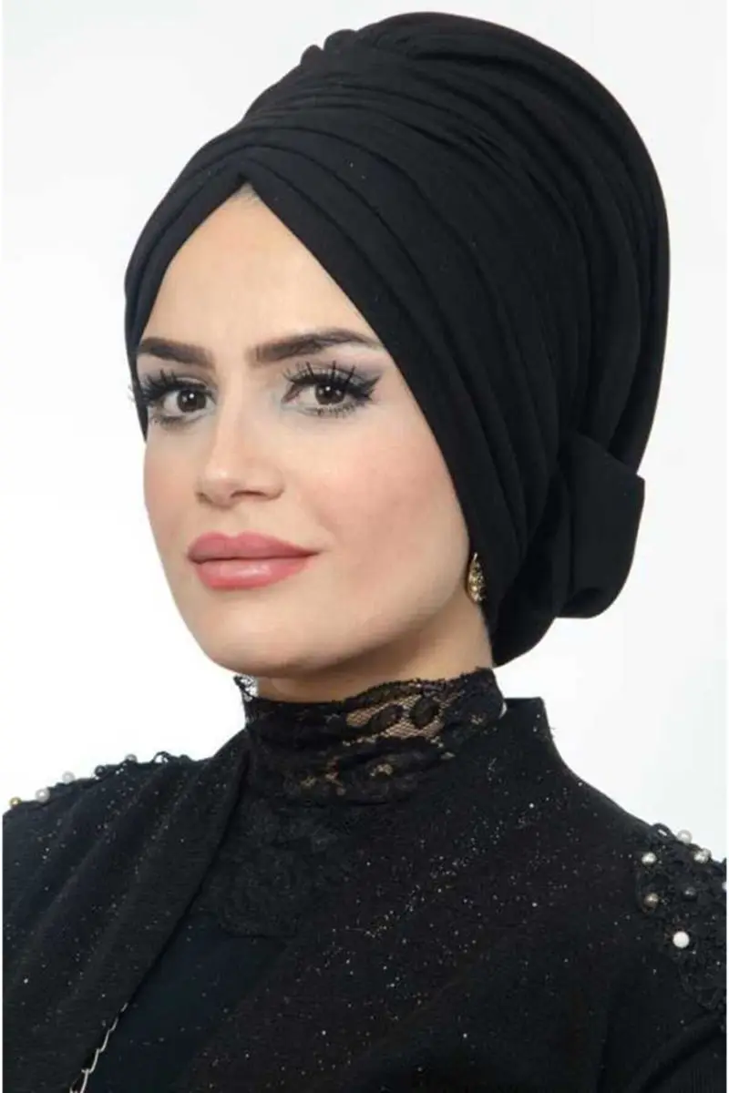 

Women black Ready turban Ready-made Hijab Muslim Hijab Fashion Quality Turkey Fabric
