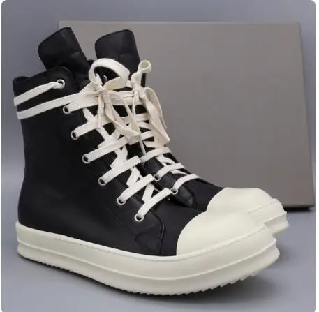 

designer fashion luxury boots Men Sneaker Leather Jumbo Shoeslace Boots Owens Luxury Women's Sneakers Shoes Men's Casual Trainer