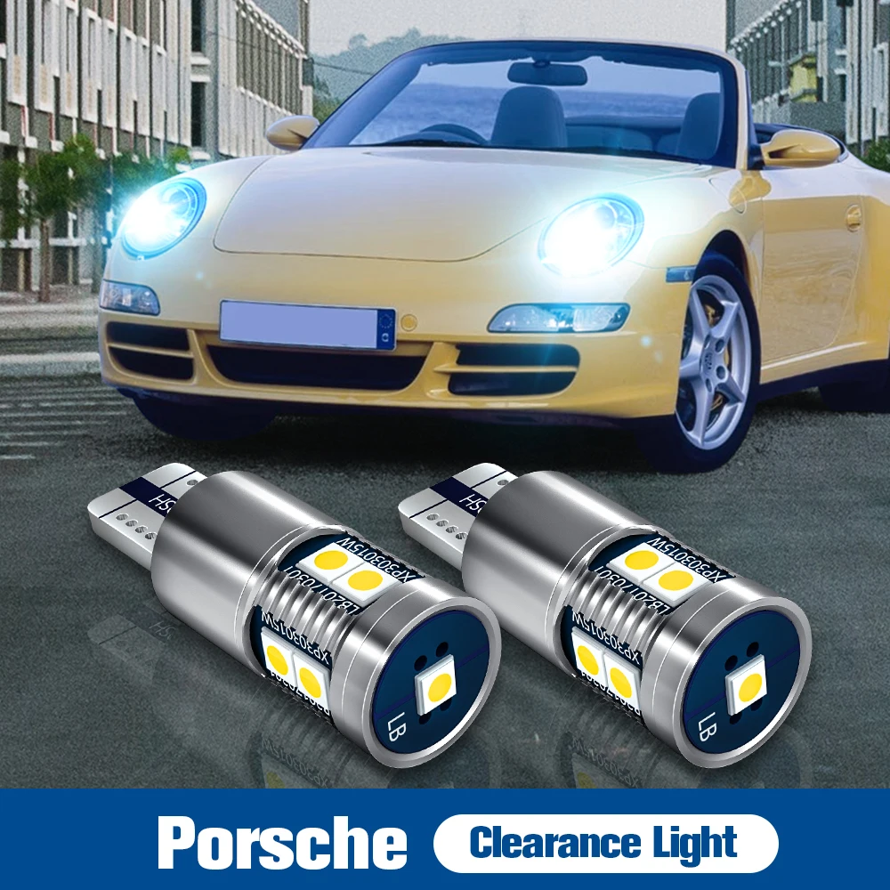 

2pcs LED Clearance Light Parking Lamp W5W T10 2825 Canbus For Porsche 911 (996 997) Boxster (986 987) Cayenne (9PA)(2002-2010)